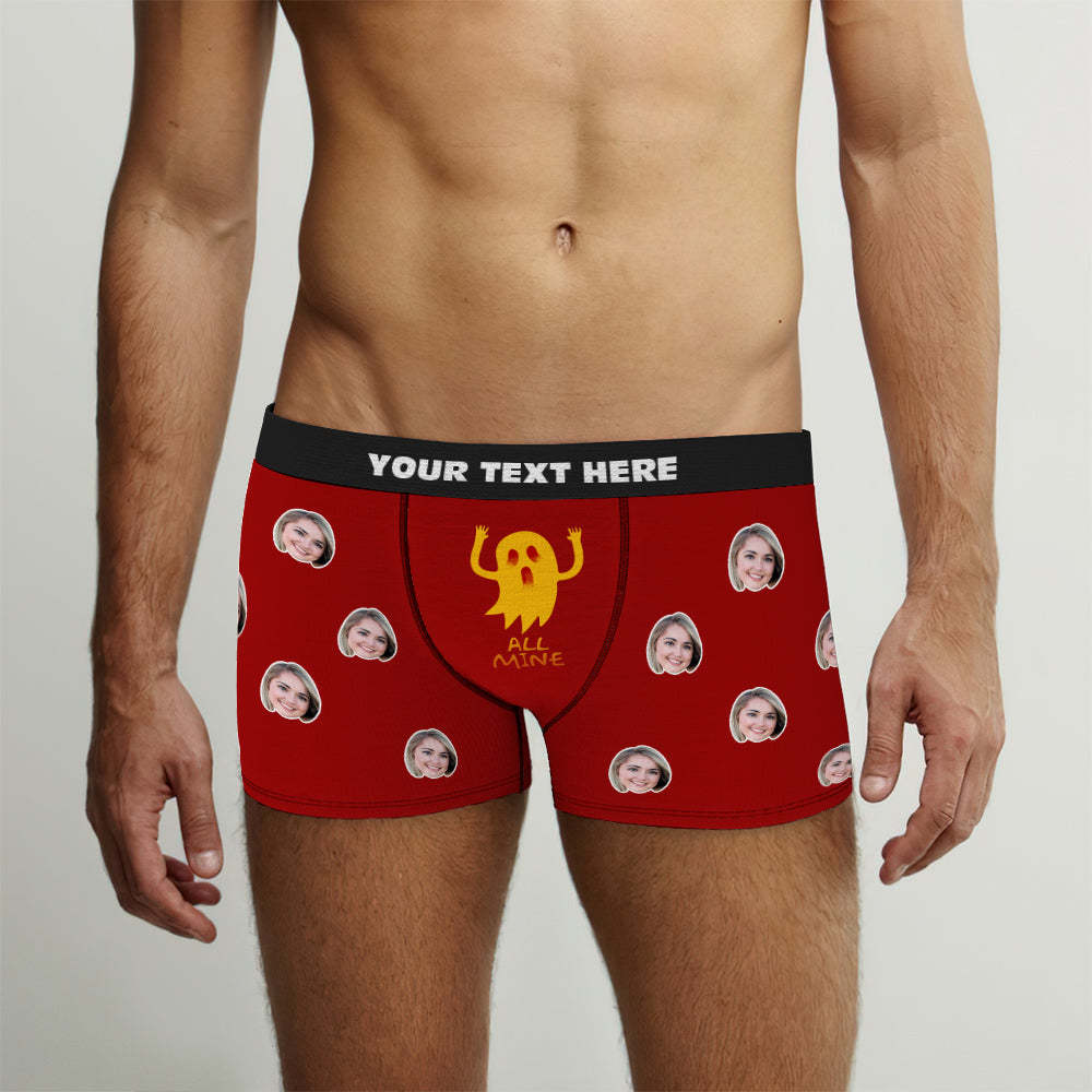 Custom Face Boxer Men's Boxer Shorts Halloween Gift - All Mine