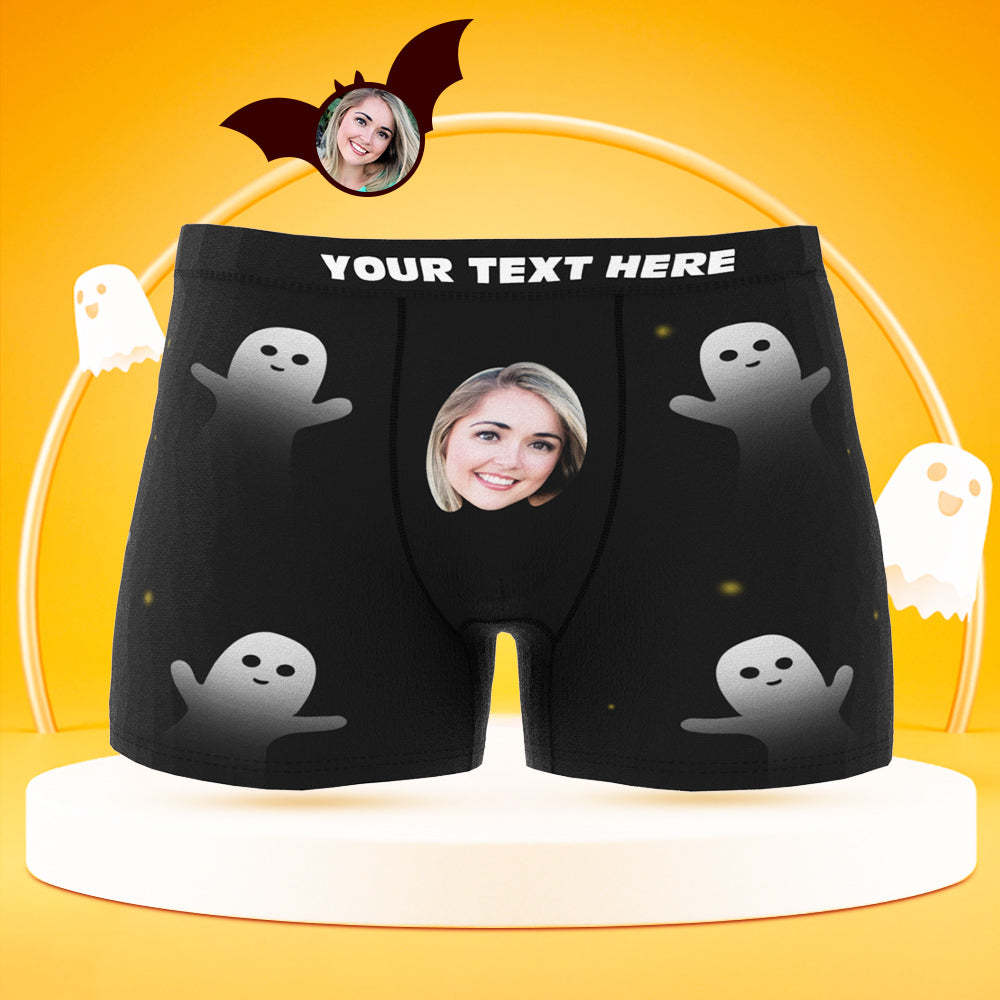 Custom Face Boxer Personalised Photo Men's Shorts  Halloween Gift For Boyfriend