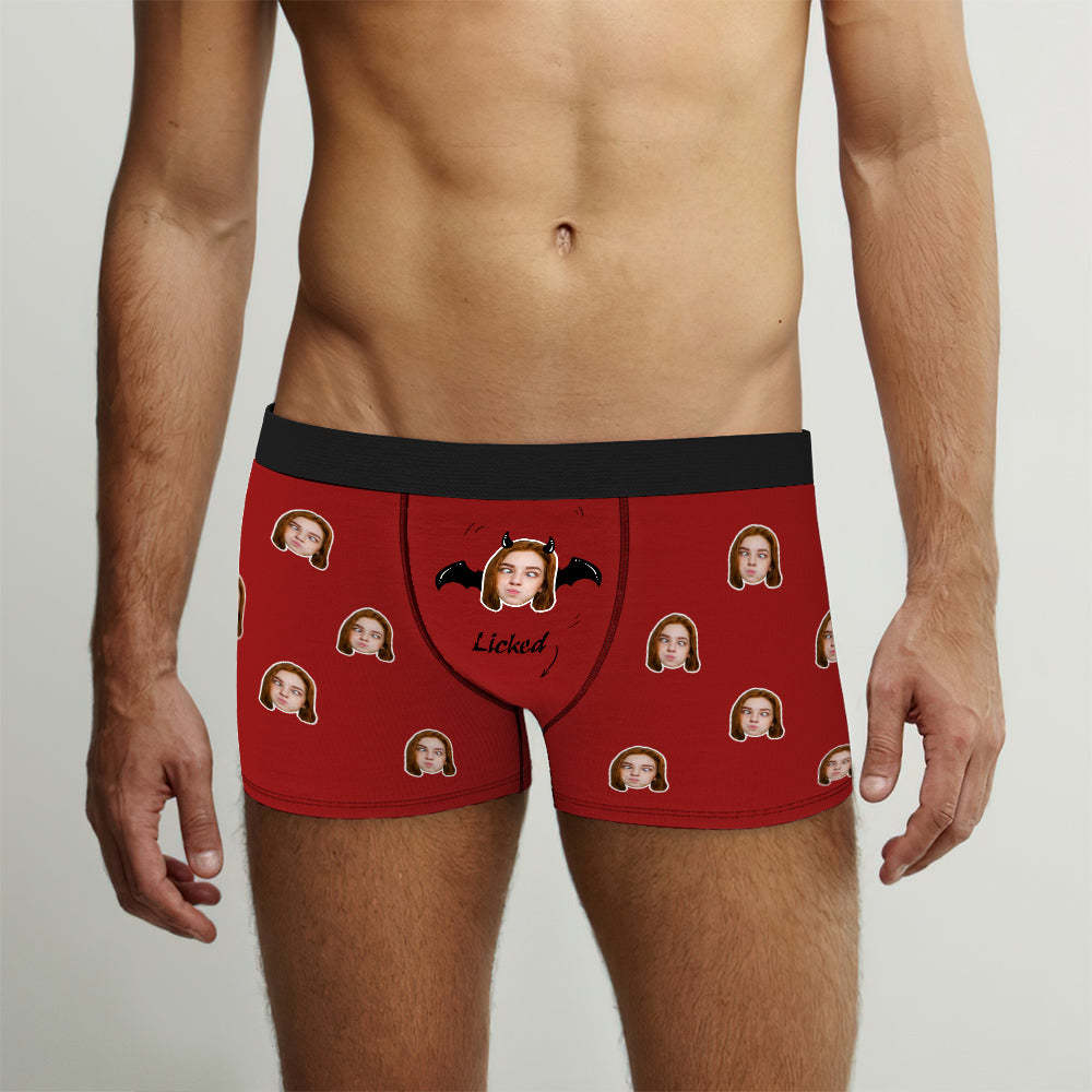 Custom Face Boxer Shorts Funny Men's Personalized Photo Underwear for Halloween