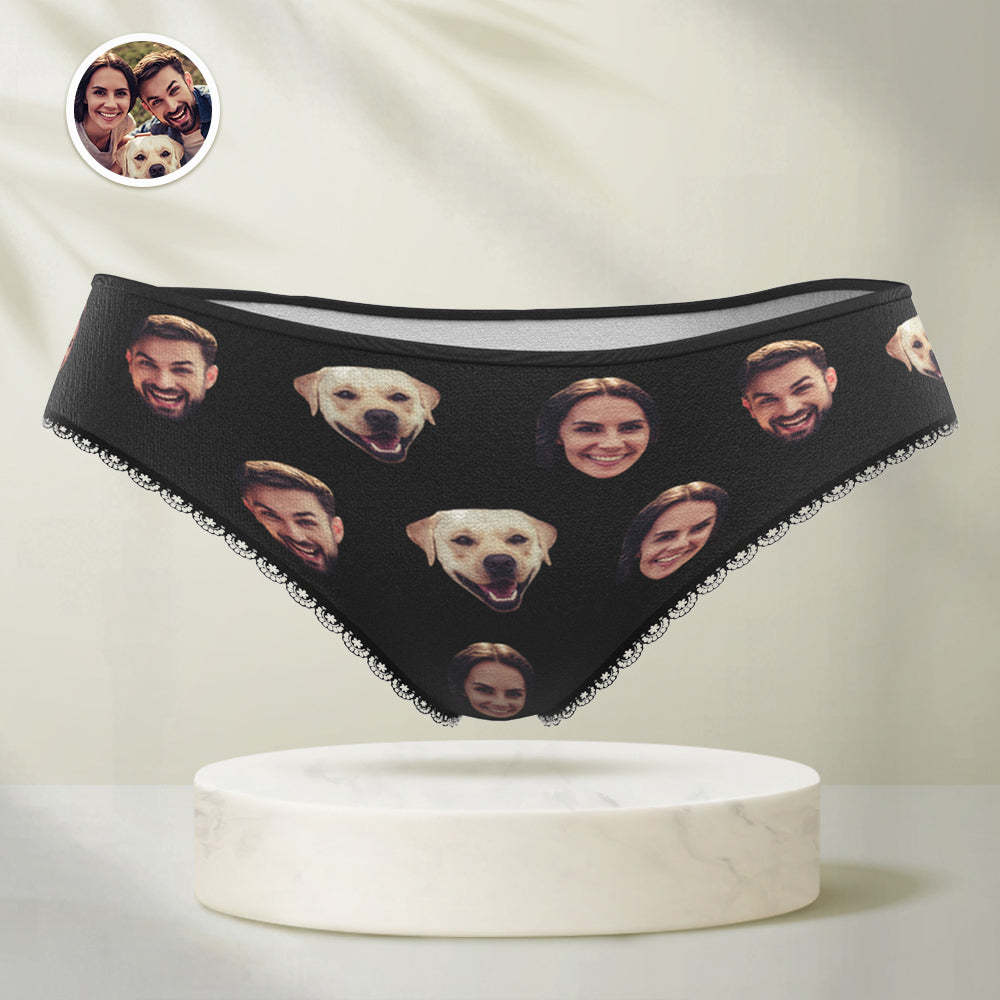 Personalized Funny Face Panties Custom Colorful Underwear With Photo Gift For Women