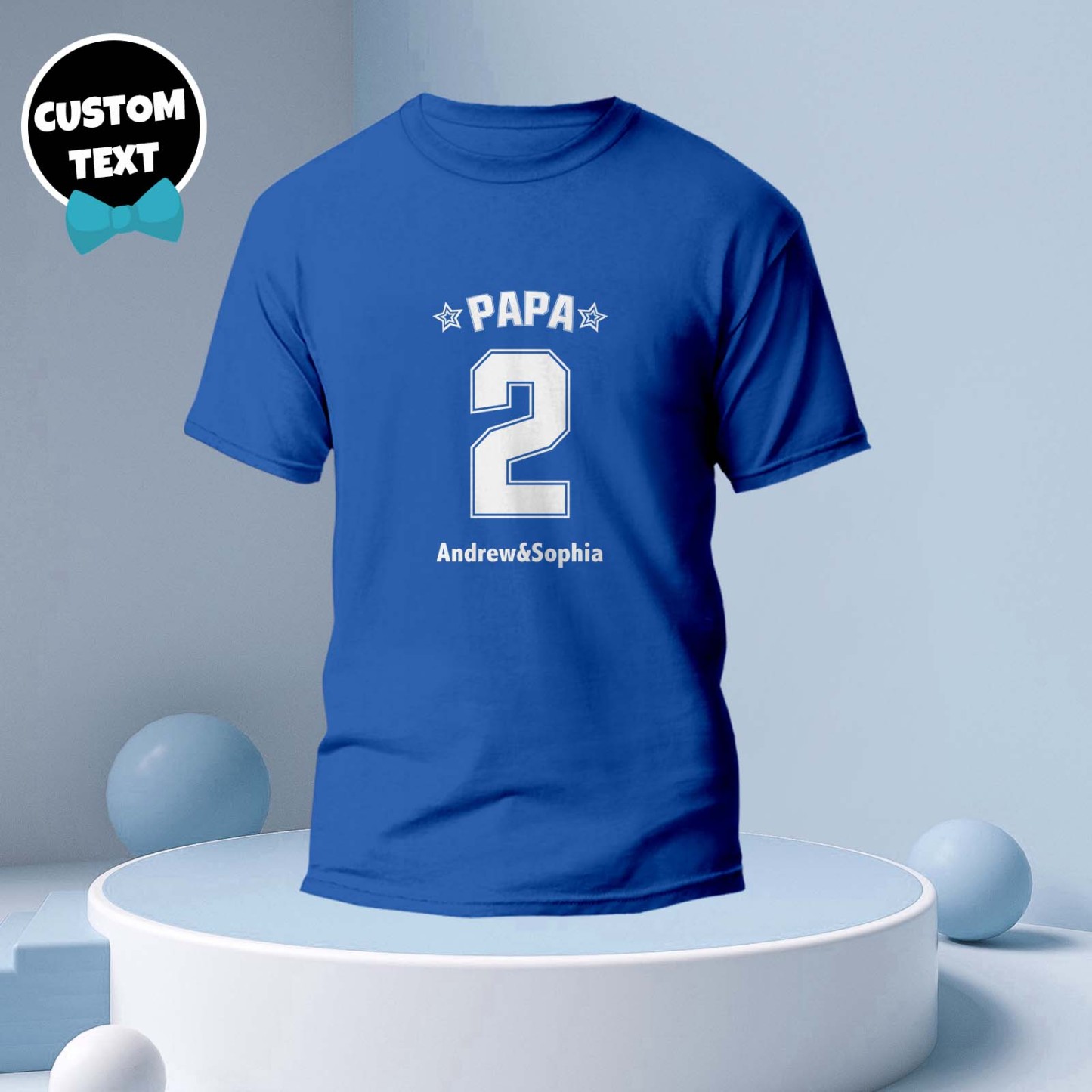 Custom Name T-shirt PAPA's Team Creative Family Gift - PhotoBoxer