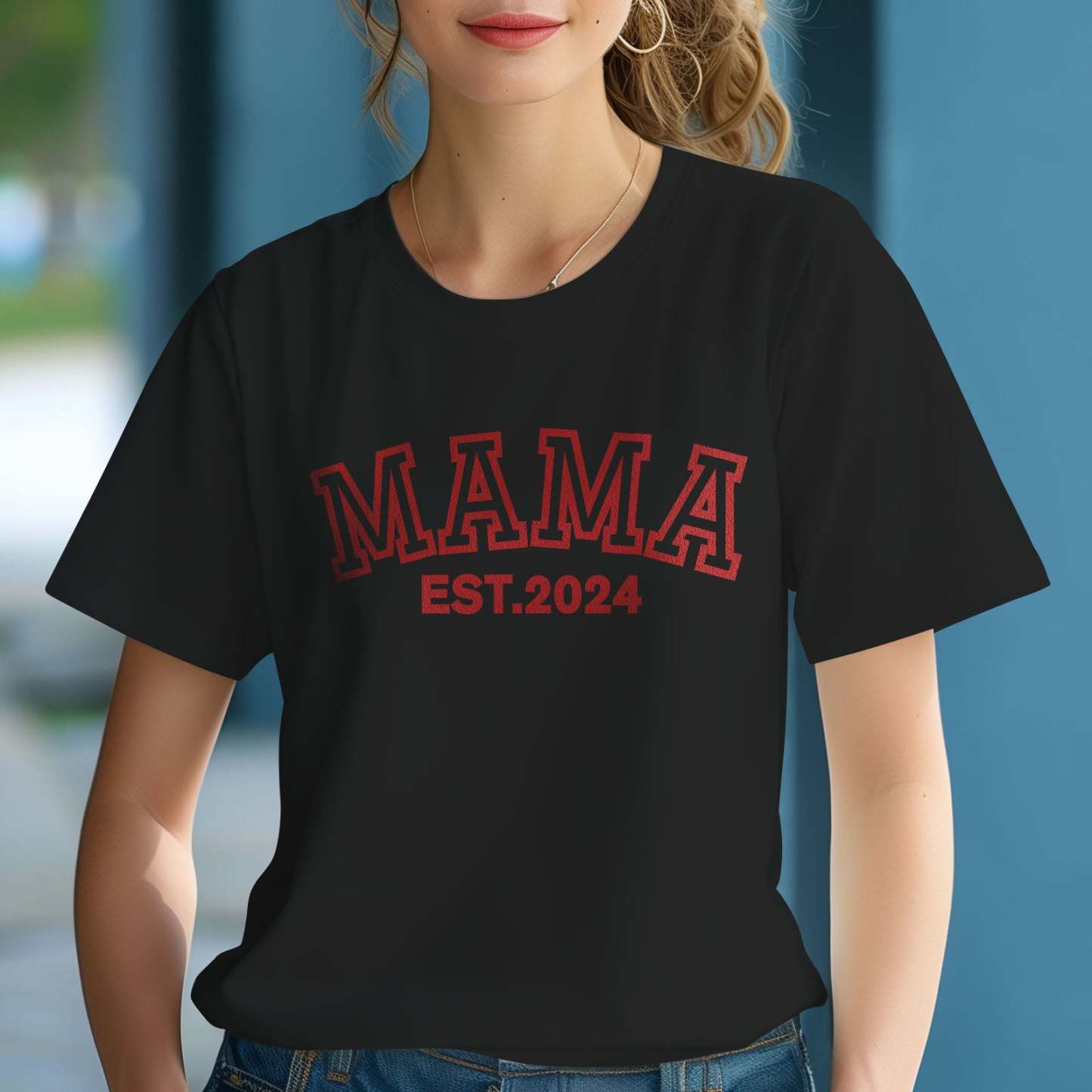 Custom Mama T-shirt Temperature-sensitive T-shirt Mother's Day Gift - PhotoBoxer