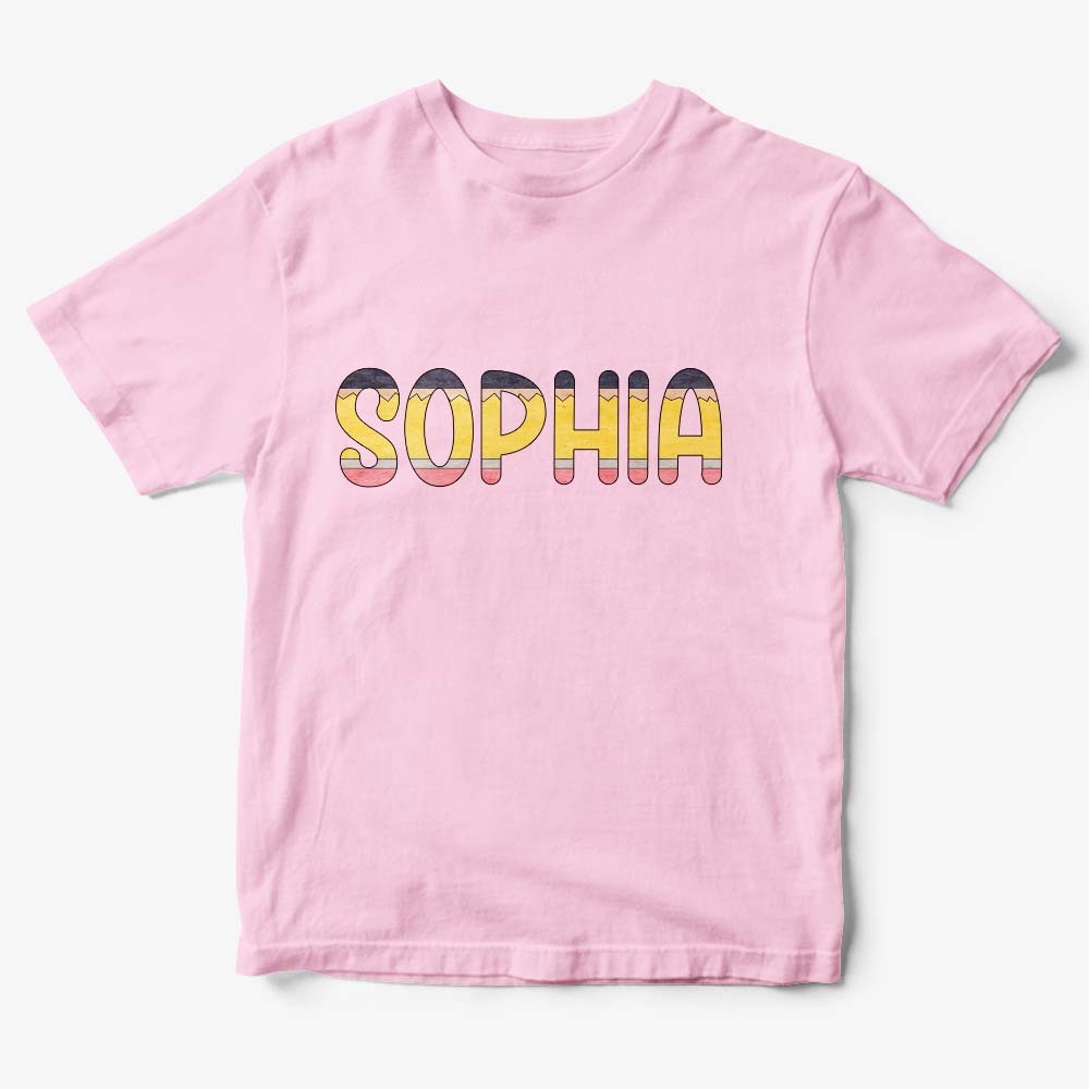 Personalized Back to School Pencil Name T-shirt First Day of School Shirt Gift for Kids - PhotoBoxer