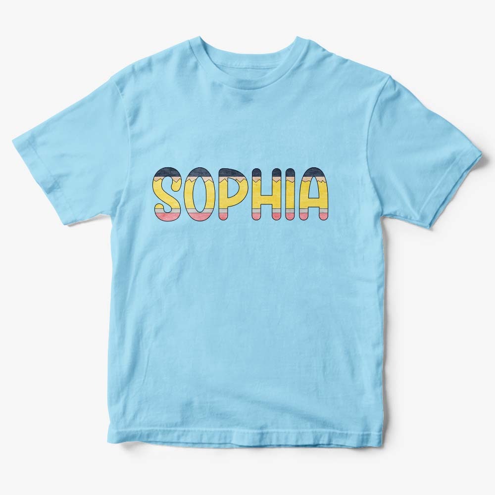 Personalized Back to School Pencil Name T-shirt First Day of School Shirt Gift for Kids - PhotoBoxer