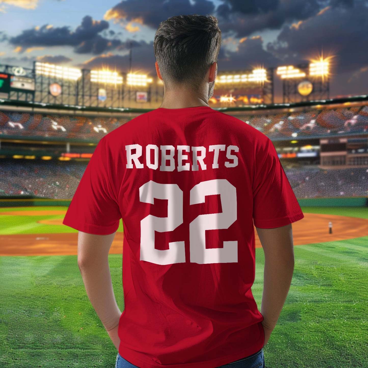 Personalized Football Name & Number Sports T-Shirt Back to School Gifts - PhotoBoxer