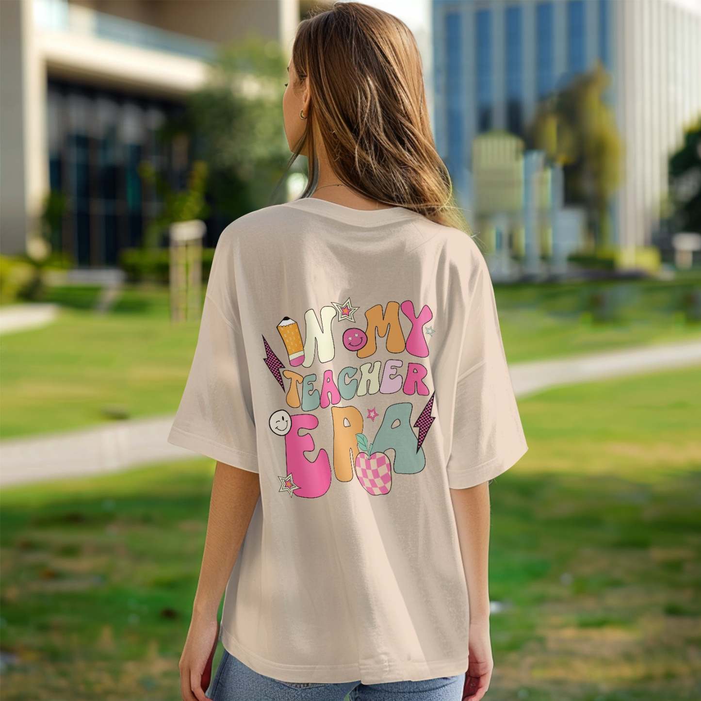 Personalized In My Teacher Era T-Shirt Teacher Custom Name Shirt Back to School Gifts - PhotoBoxer