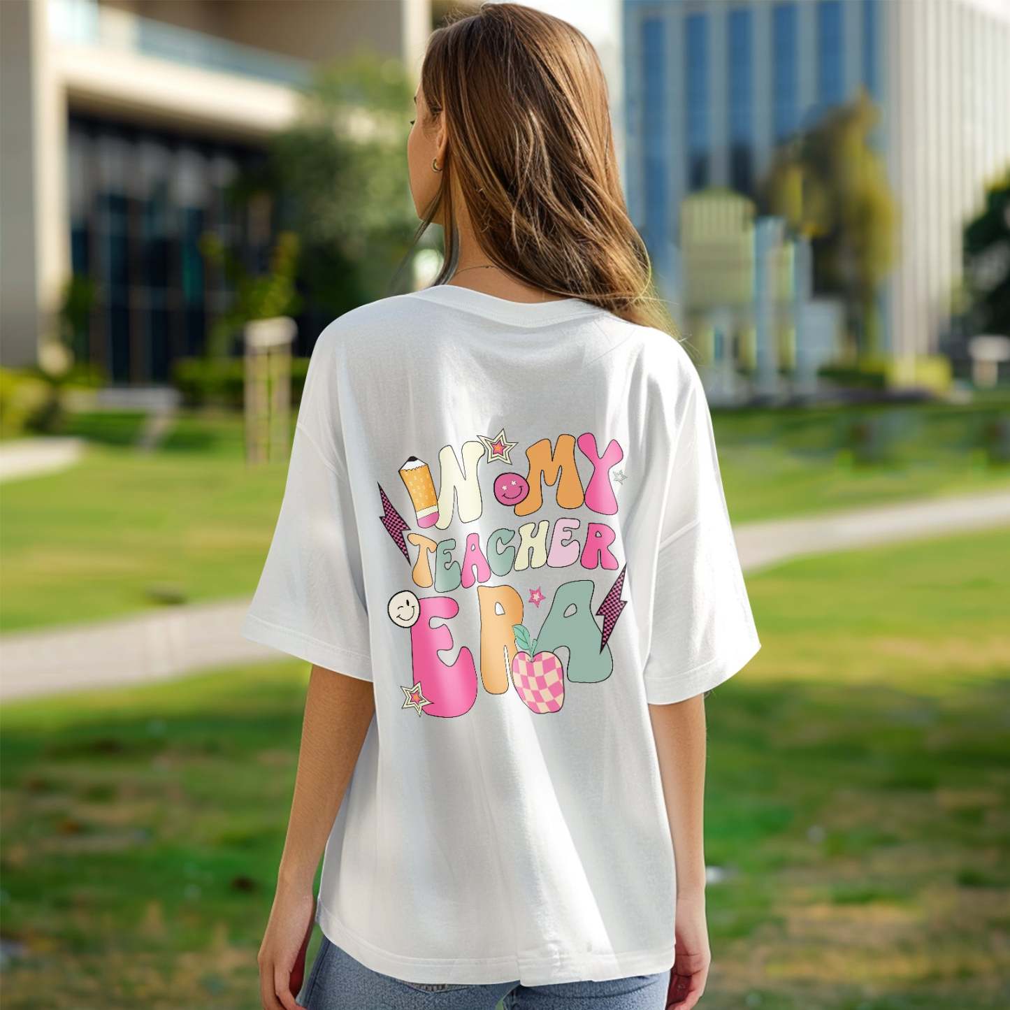 Personalized In My Teacher Era T-Shirt Teacher Custom Name Shirt Back to School Gifts - PhotoBoxer