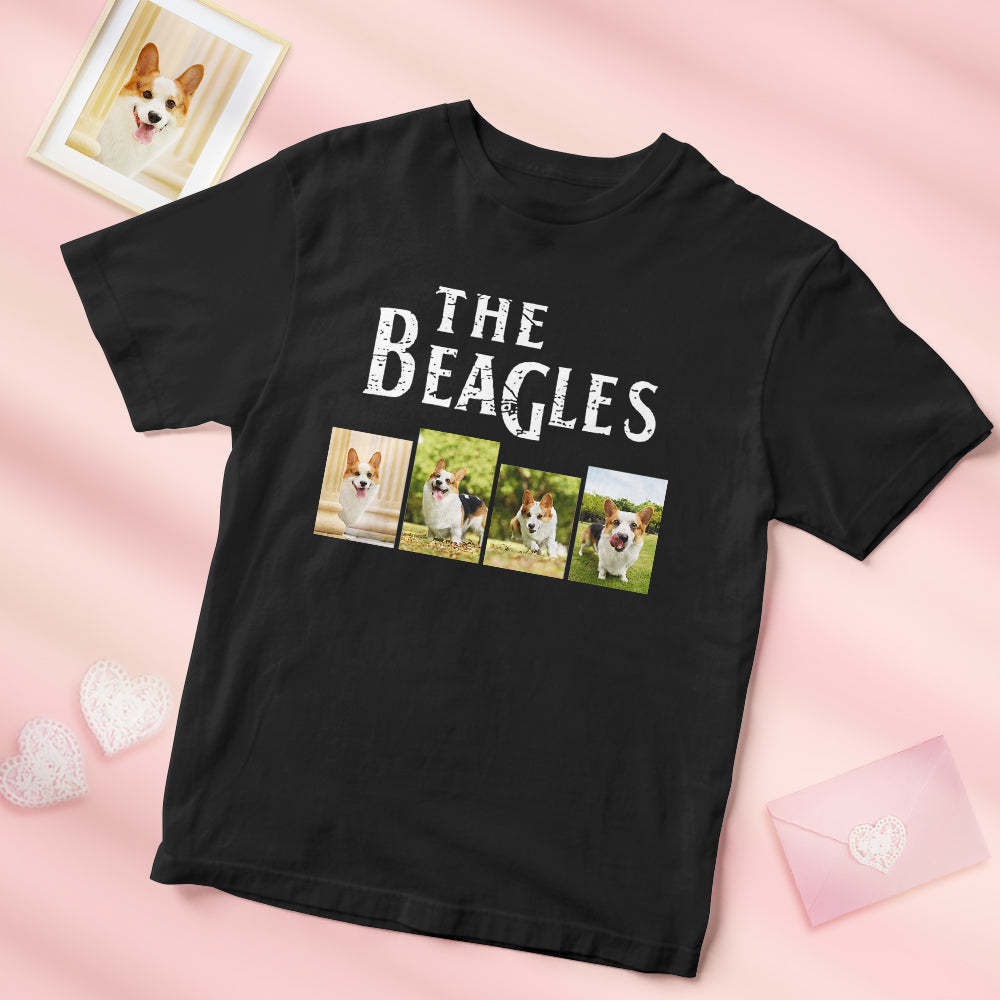 Custom 4 Photos The Beagles Shirt Personalized Photo Pet Lovers Shirt - PhotoBoxer