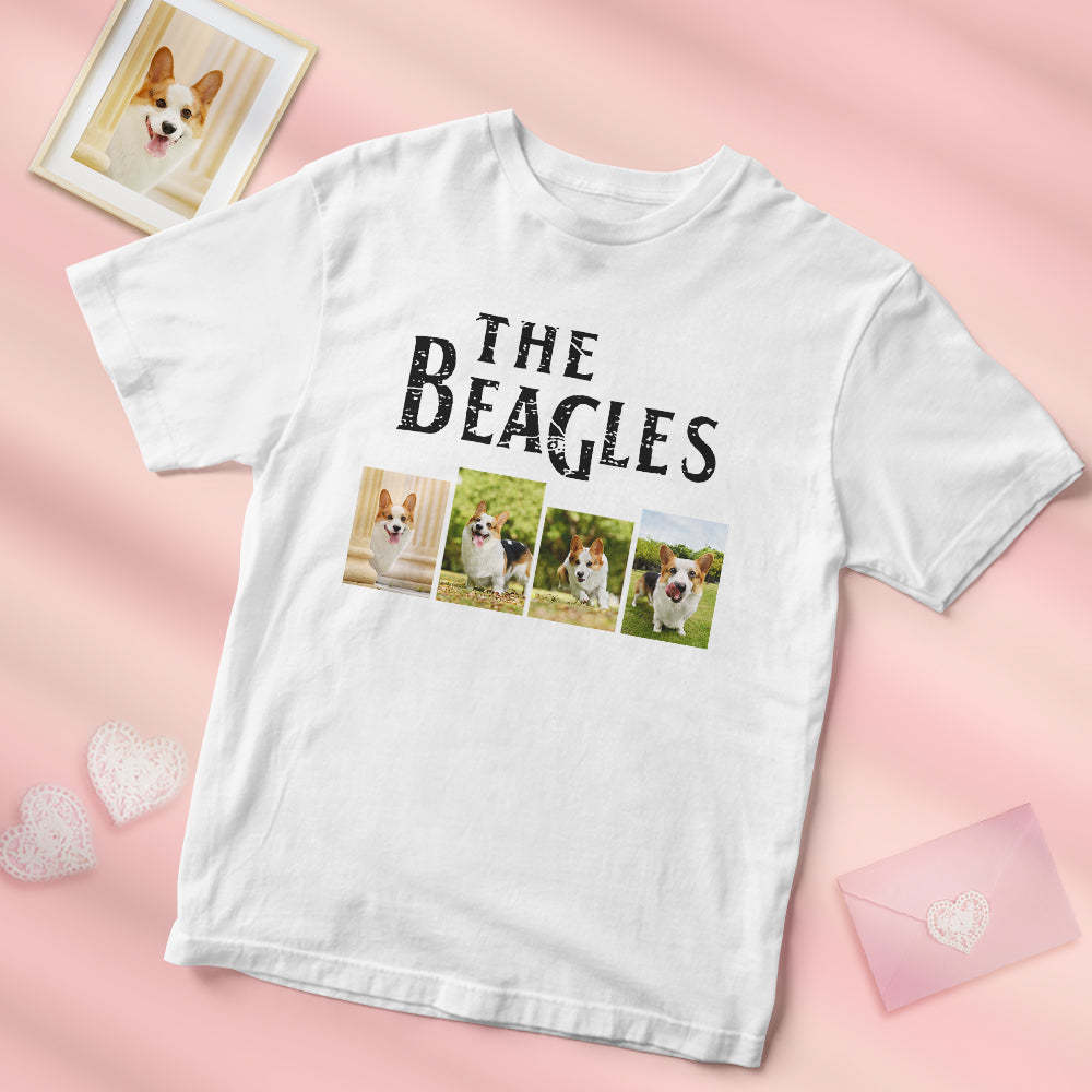 Custom 4 Photos The Beagles Shirt Personalized Photo Pet Lovers Shirt - PhotoBoxer