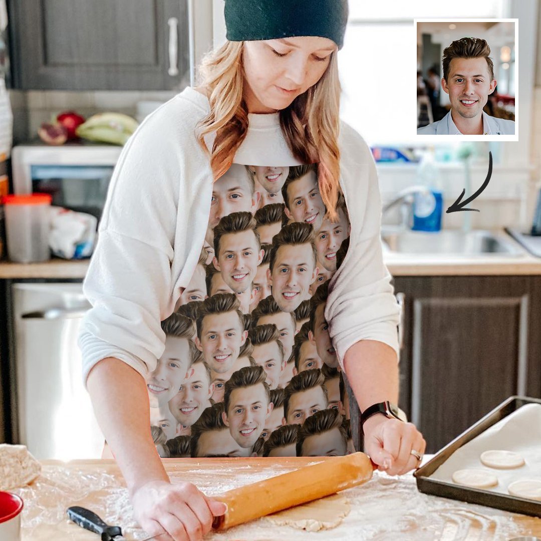 Face Mash - Custom Face Apron - Full Of Love Gift for Mom