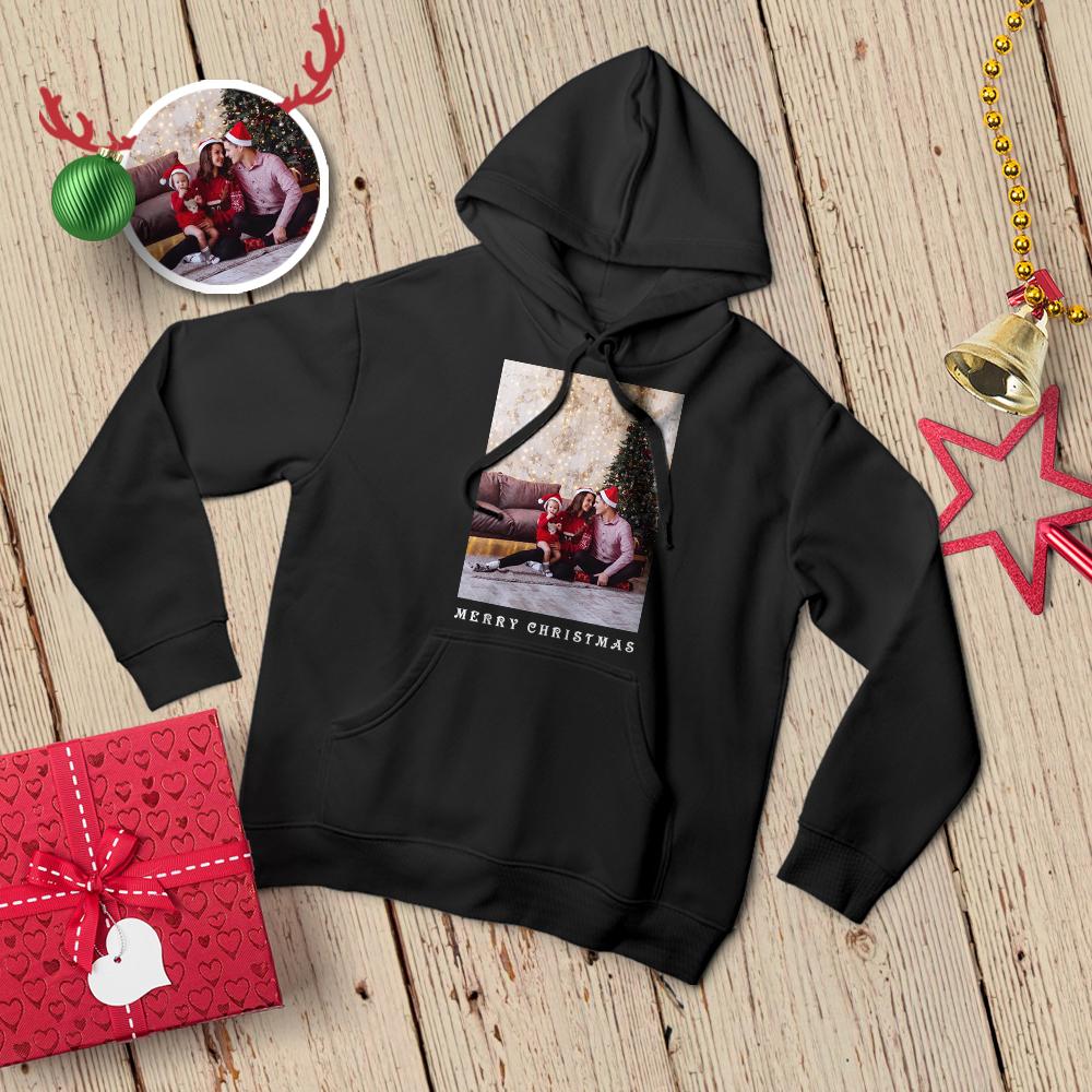 Custom Photo and Text Hoodie Multi-color Custom Sweatshirts for Men Christmas Gift
