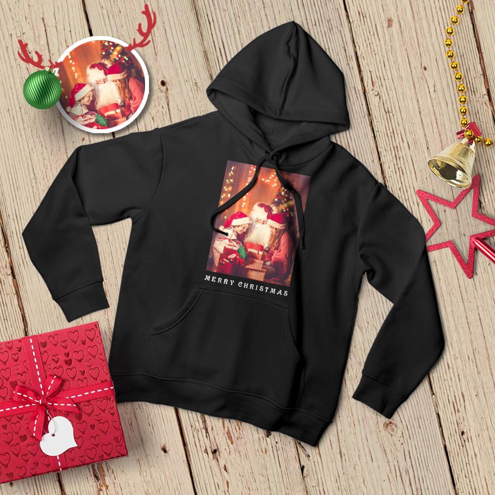 Custom Photo and Text Hoodie Multi-color Custom Sweatshirts for Woman Christmas Gift