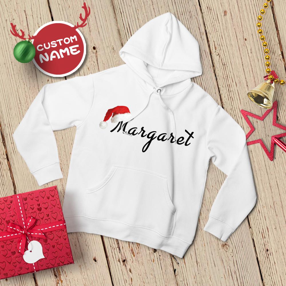 Custom Text Hoodie Multi-color Custom Sweatshirts for Woman Christmas Gift