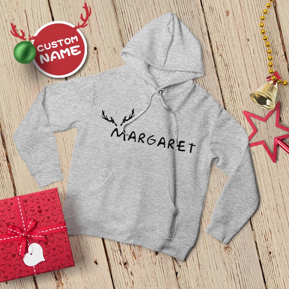 Custom Name Hoodie Custom Sweatshirts for Woman Christmas Gift