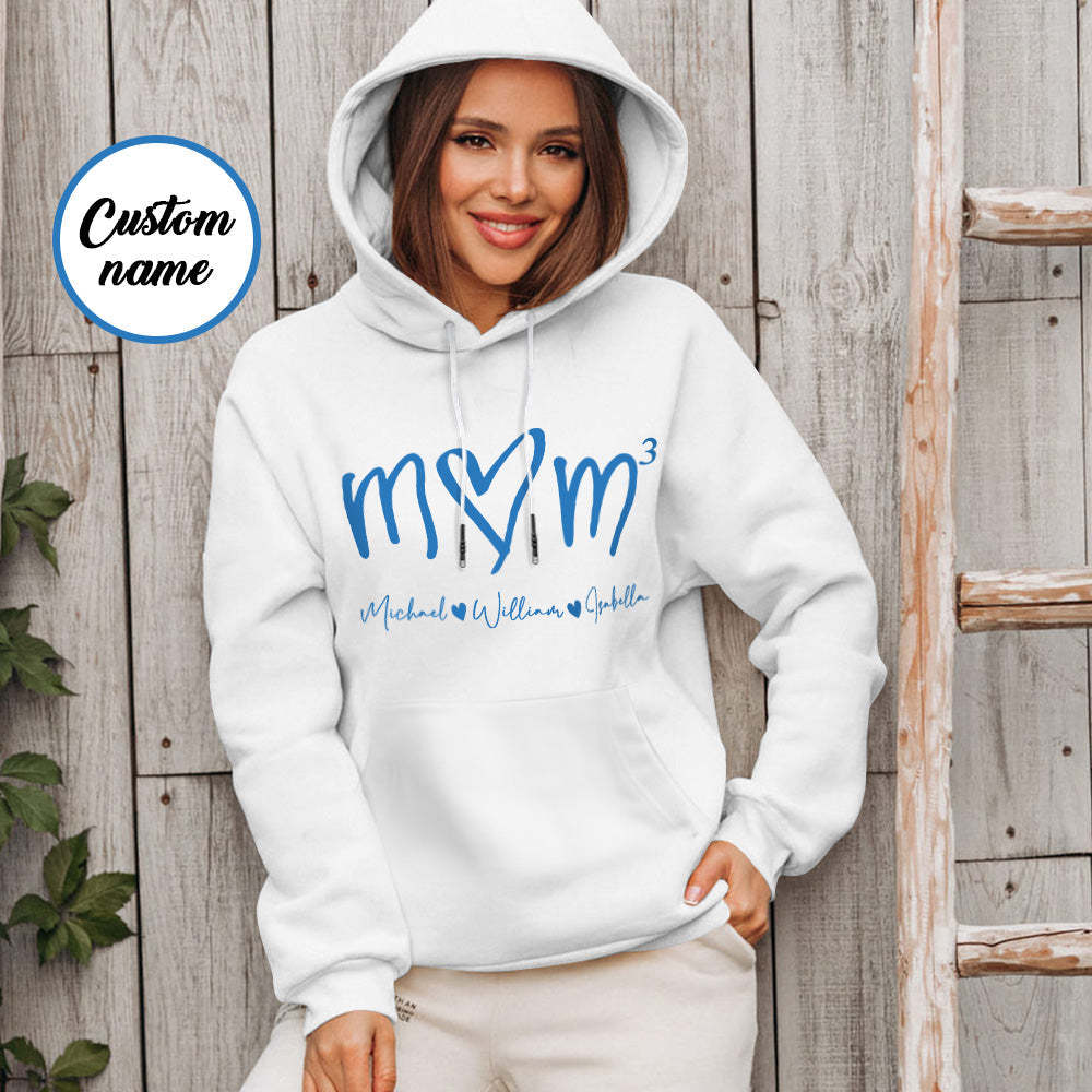 Custom Mama Hoodie with Kids Name Personalized Name Hoodie Mother's Day Gift - PhotoBoxer