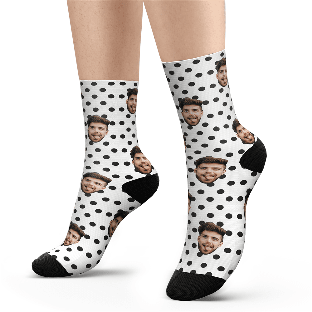 Custom Polka Dot Socks - PhotoBoxer