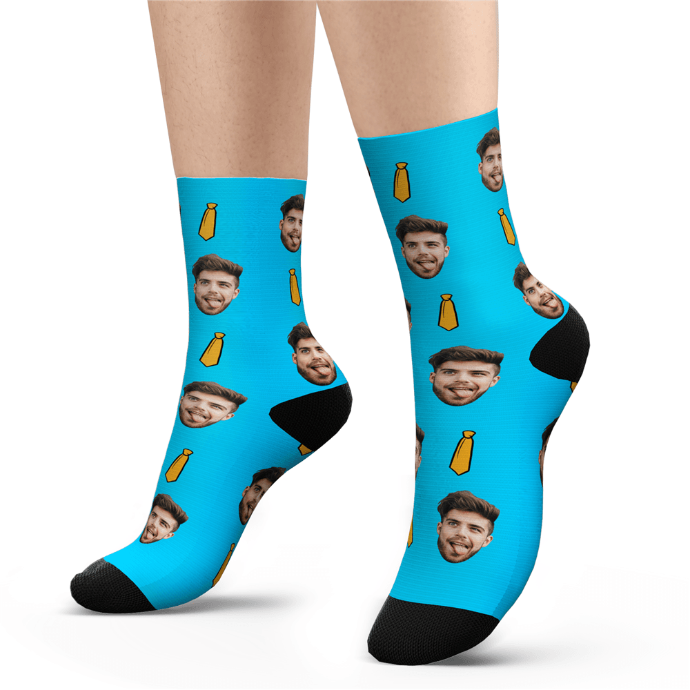 Custom Red Tie Socks - PhotoBoxer