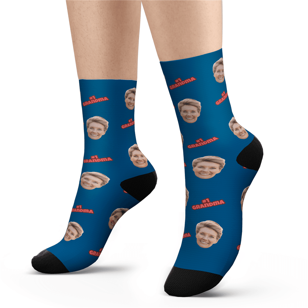 Custom #1 Grandma Socks - PhotoBoxer