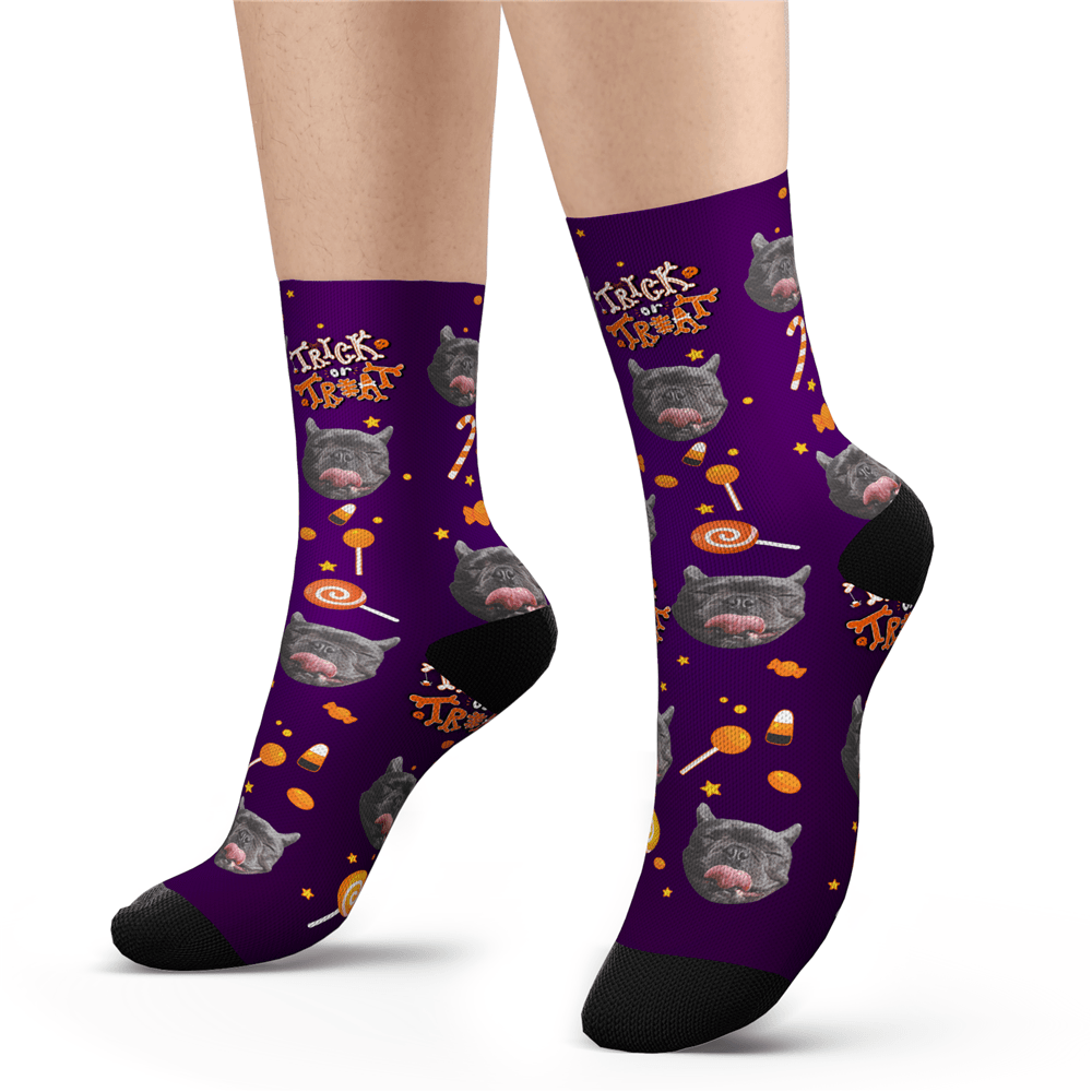 Halloween Custom Cute Dog Socks - PhotoBoxer