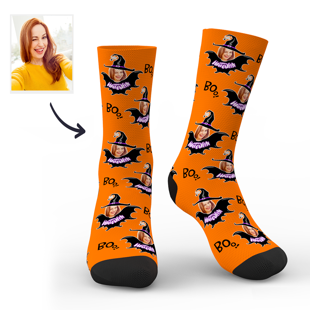Halloween Custom Witch Socks - PhotoBoxer