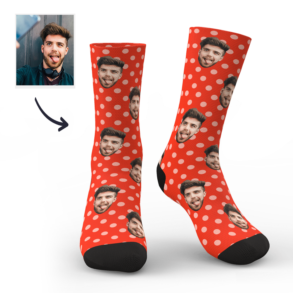 Custom Polka Dot Socks - PhotoBoxer