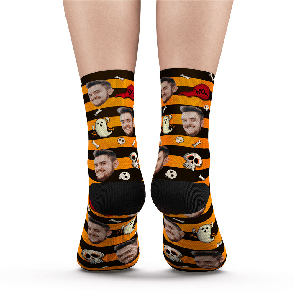 Halloween Custom Black Cat Socks - PhotoBoxer