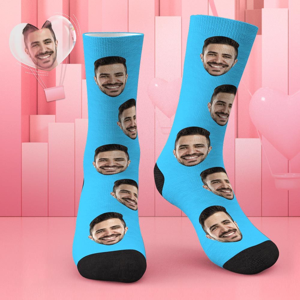 Custom Photo Socks CWZ001 - Grey - PhotoBoxer
