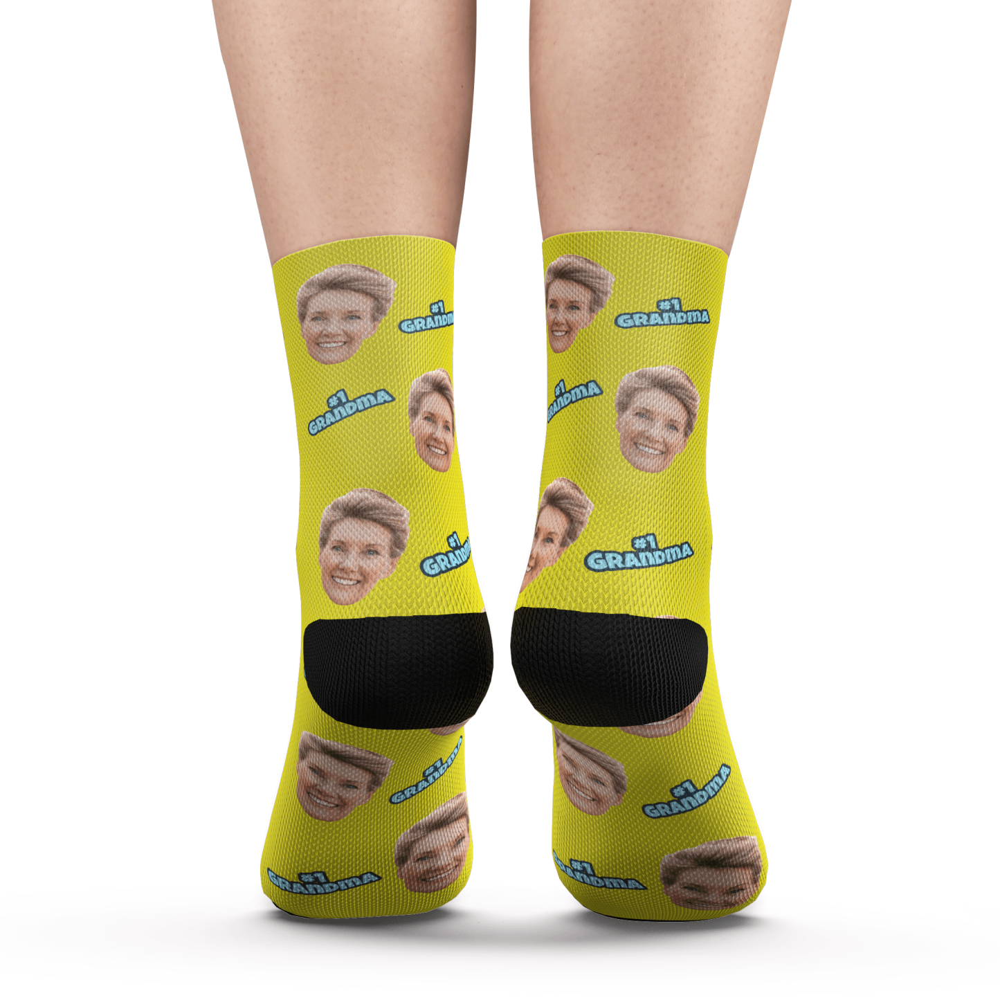 Mother's Day Gift - Custom #1 Grandma Photo Socks - PhotoBoxer