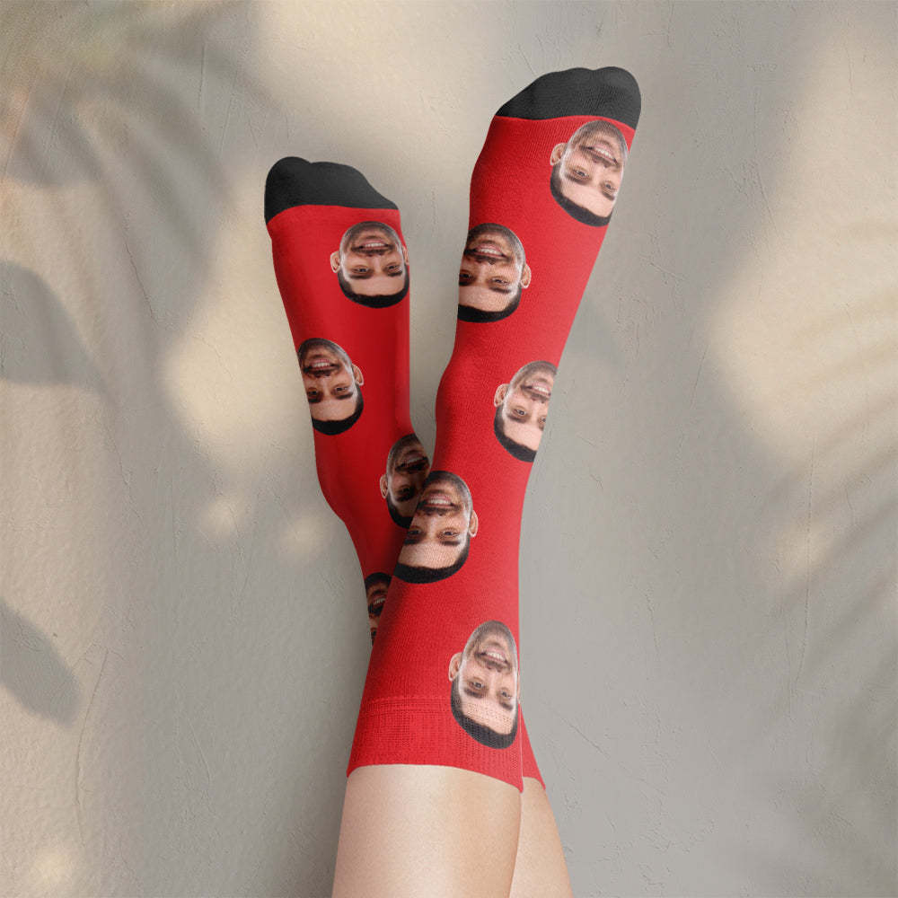 Custom Photo Socks CWZ001 - Grey - PhotoBoxer