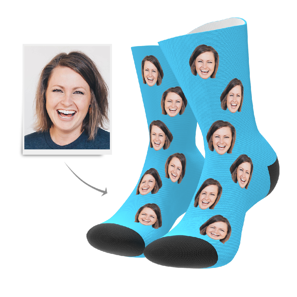Custom Face Socks 3D Preview Christmas Gifts Colorful Socks - PhotoBoxer
