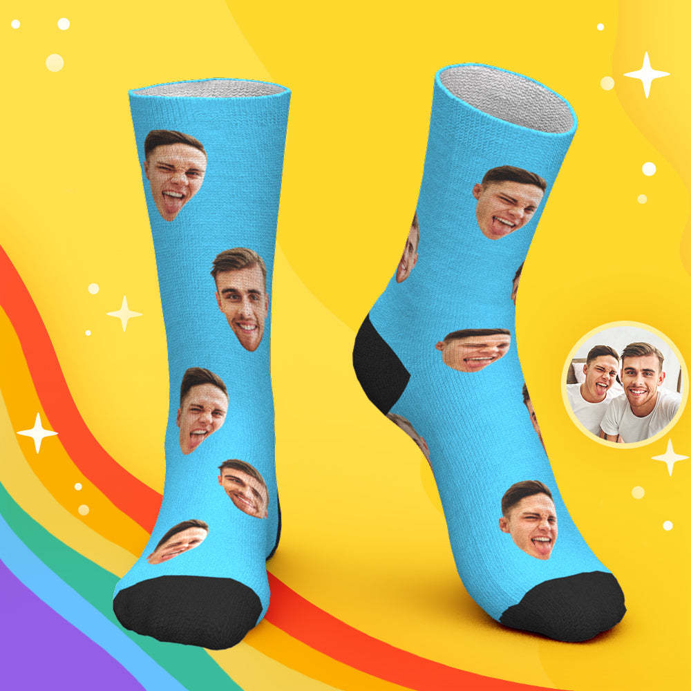 Custom Face Crew Socks Personalized LGBT Gifts - PhotoBoxer
