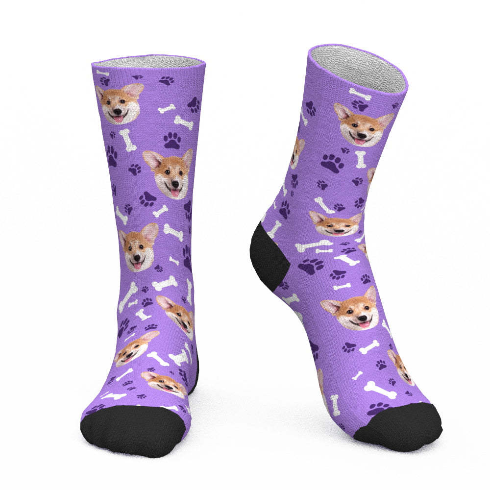 Custom Dog Socks CWZ049 - Pink - PhotoBoxer