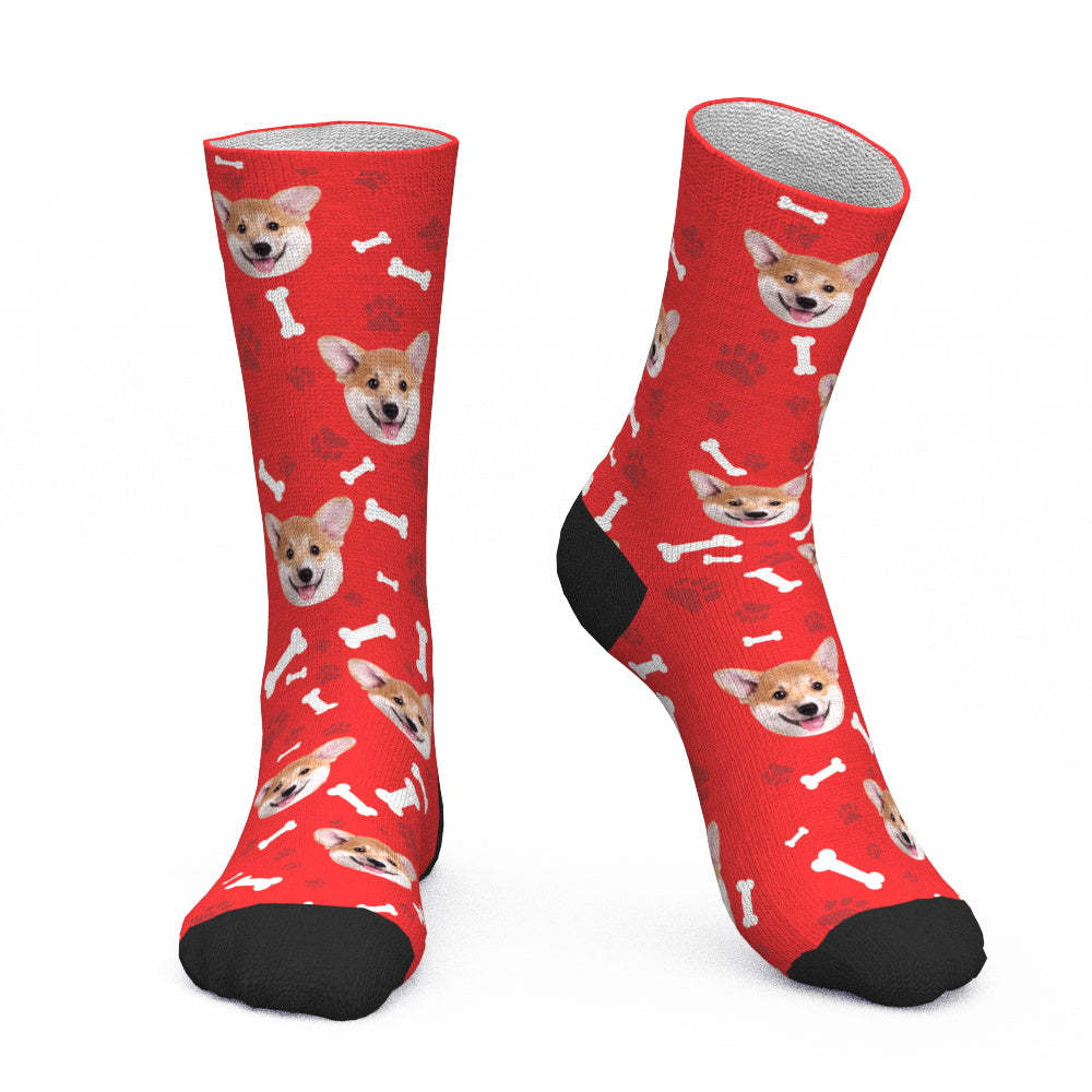 Custom Dog Socks CWZ049 - Pink - PhotoBoxer
