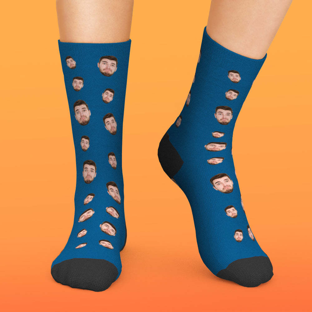 Custom Face Socks Multi -face Breathable Add Pictures Colorful Photo Socks Gifts - PhotoBoxer