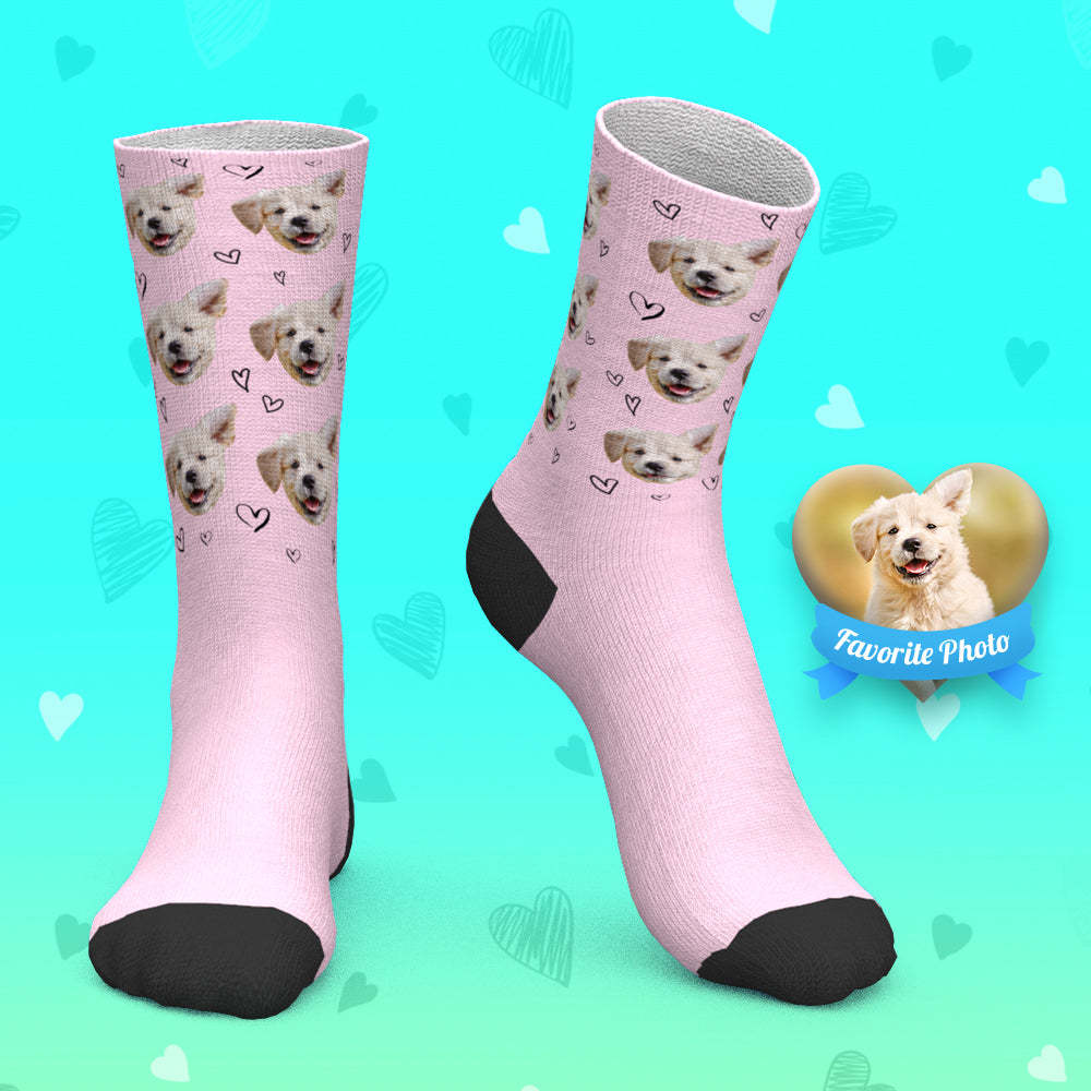 Custom Socks Personalized Photo Socks Love Pet Socks - PhotoBoxer