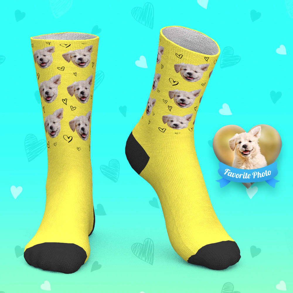 Custom Socks Personalized Photo Socks Love Pet Socks - PhotoBoxer