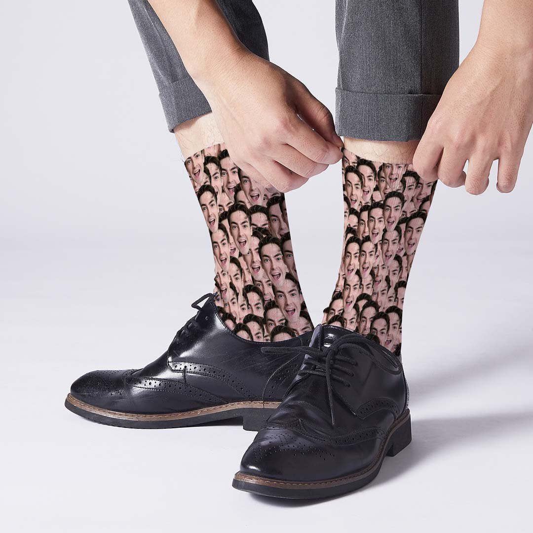 Custom All Print Face Socks - PhotoBoxer