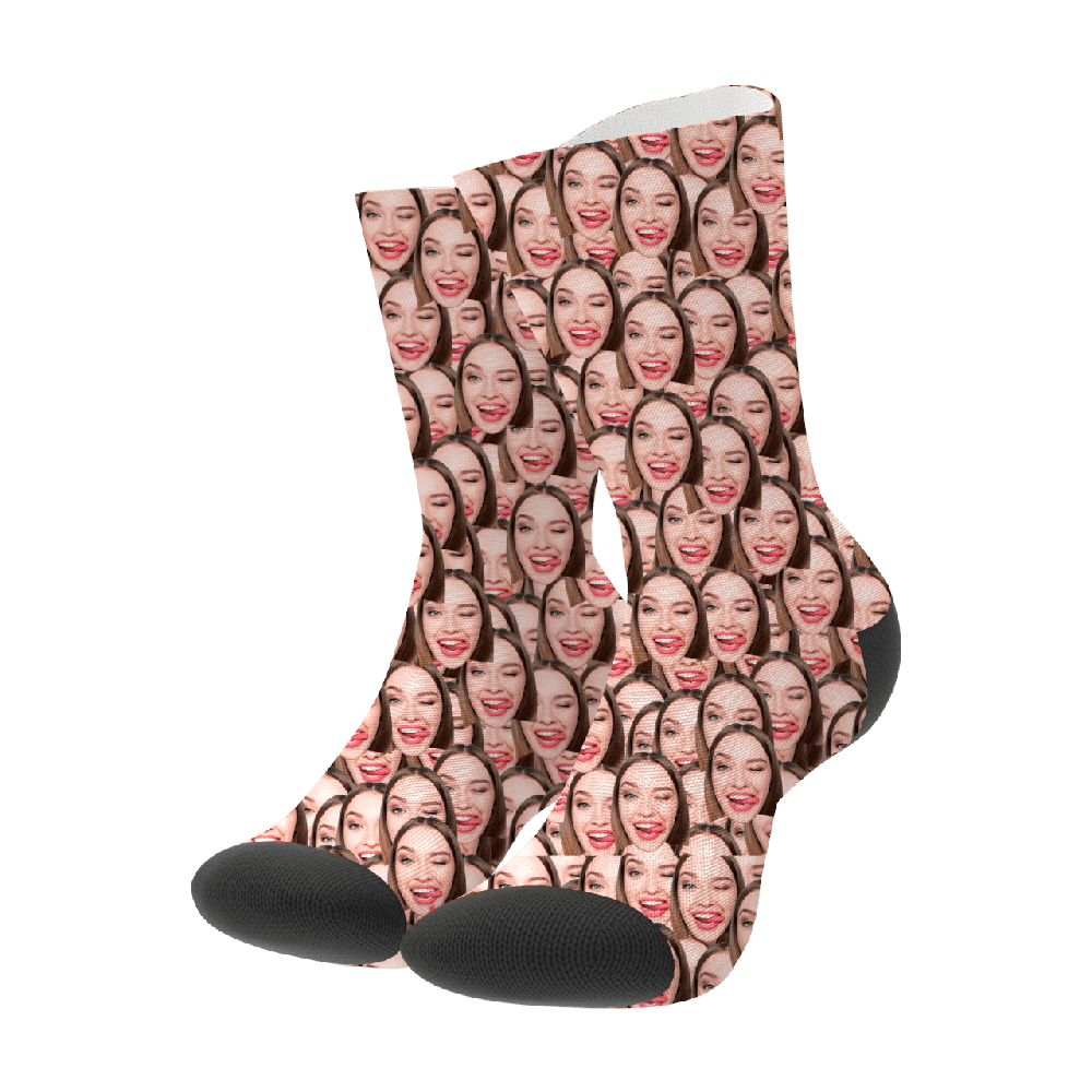 Personalized LGBT Gift Custom All Print Face Crew Socks - PhotoBoxer