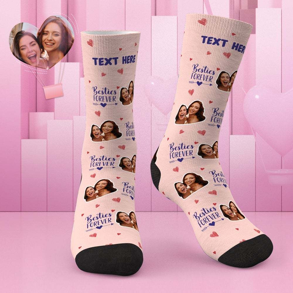 Custom Face Socks Besties Forever Socks Best Friend Gift Best Friend Socks