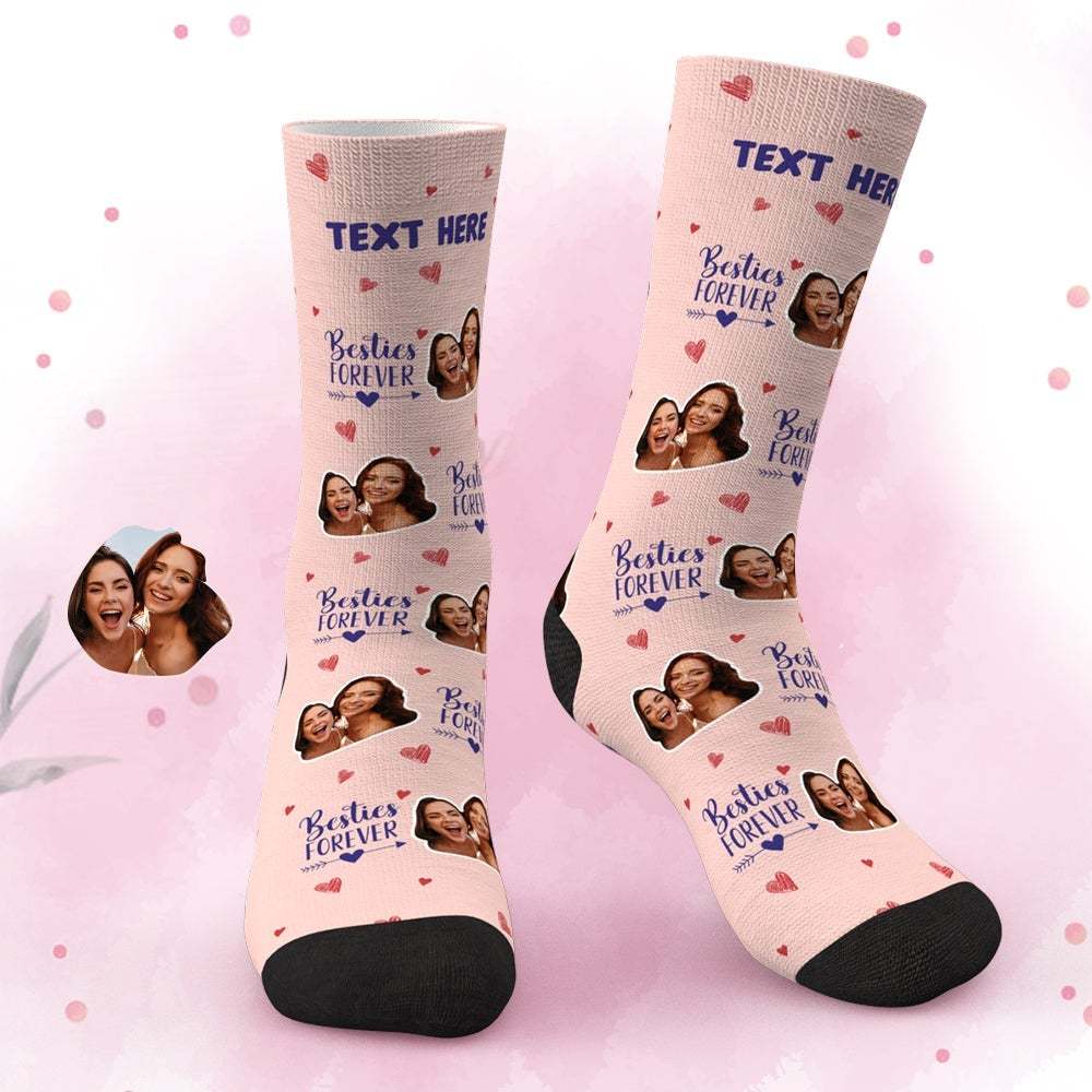 Custom Face Socks Besties Forever Socks Best Friend Gift Best Friend Socks