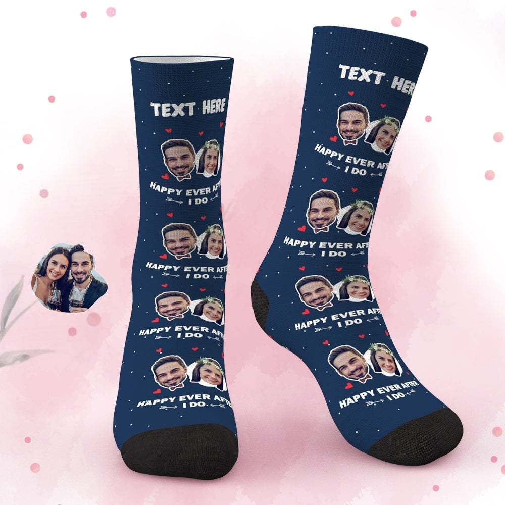 Custom Face Socks Happy Ever Socks Couple gifts Best Gift For Valentine