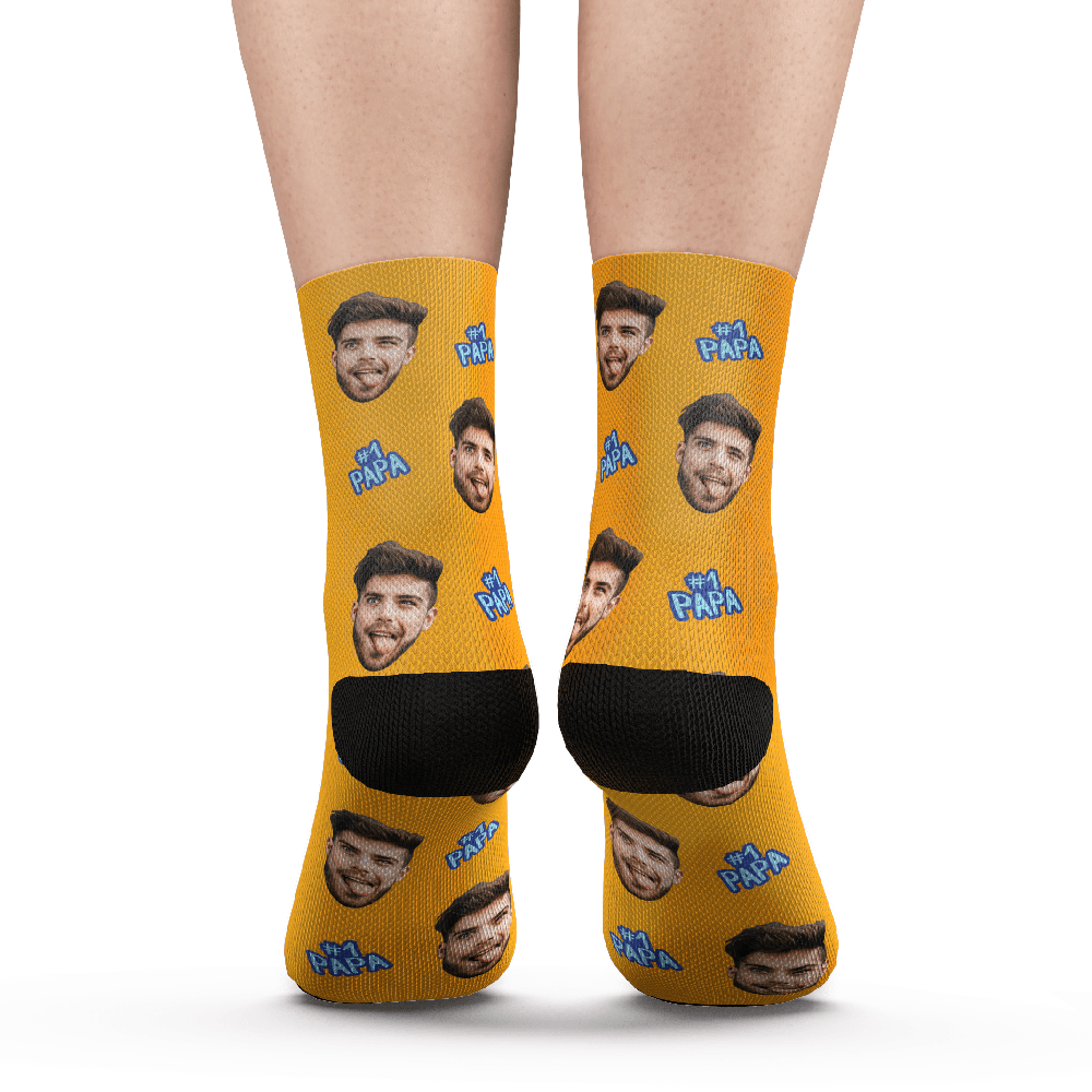 Custom #1 PAPA Photo Socks - PhotoBoxer