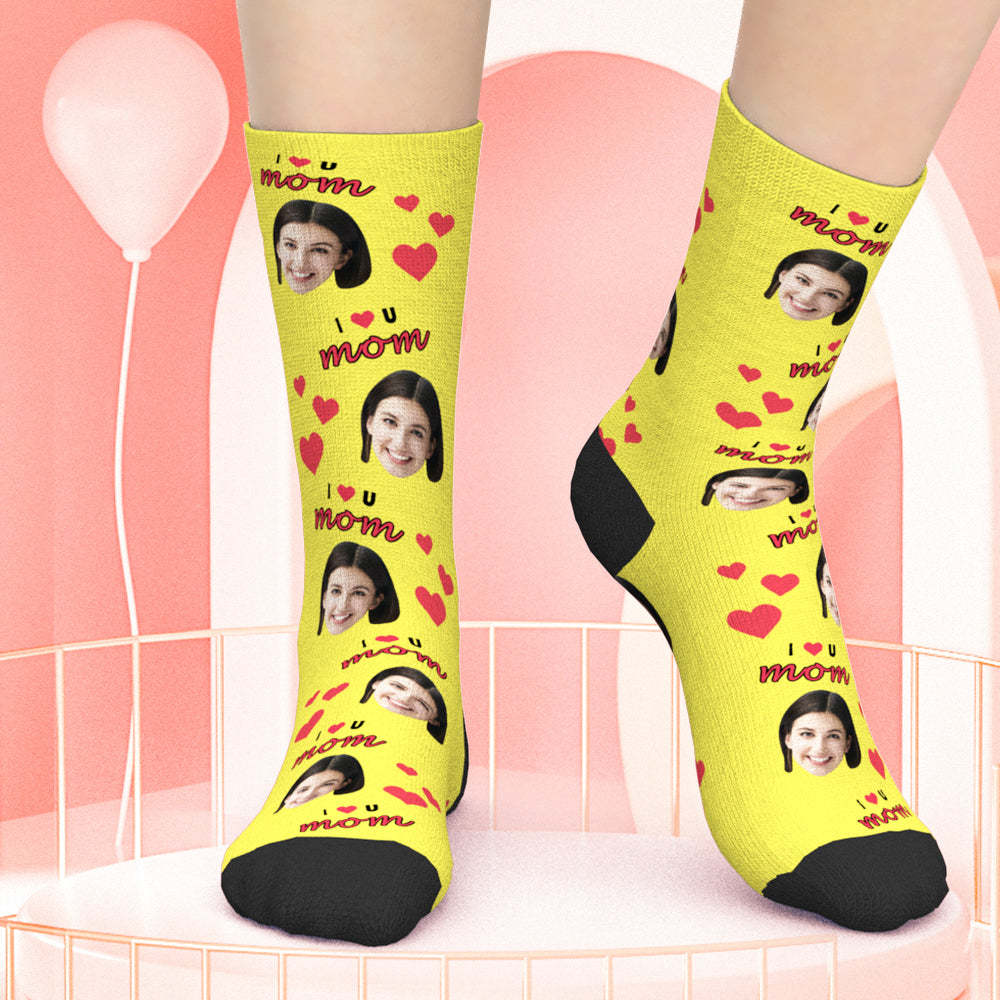 Custom Face Sock Personalize Photo Sock Perfect Mother's Day