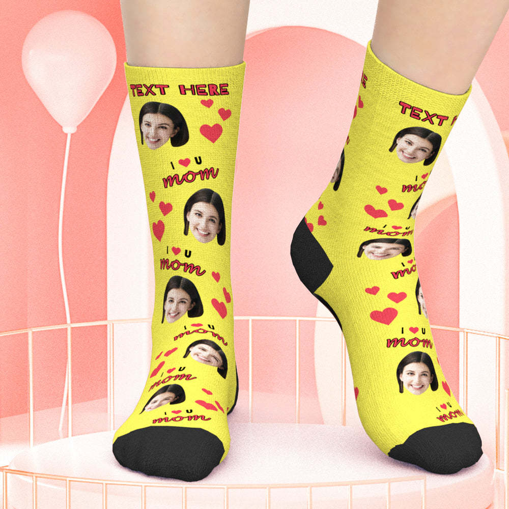 Custom Face Sock Personalize Photo Sock Perfect Mother's Day