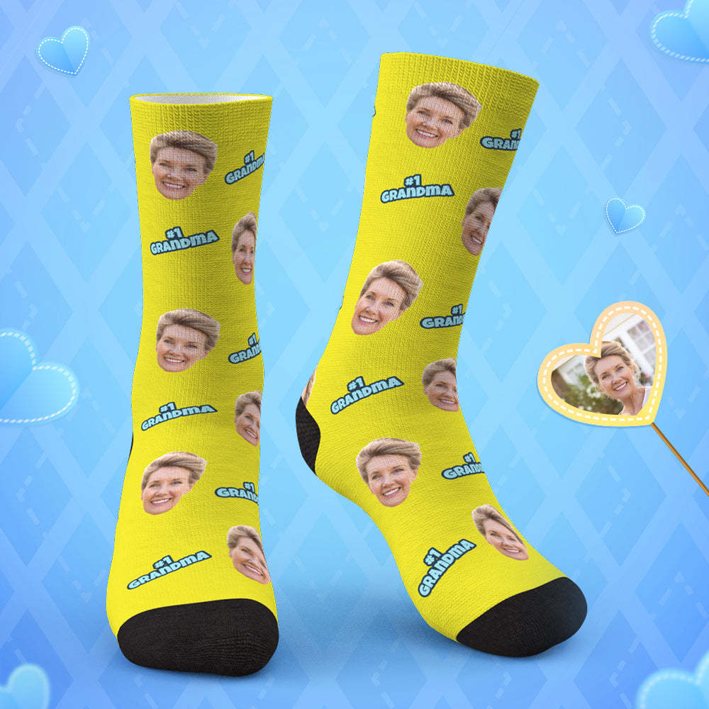 Custom #1 Grandma Socks - PhotoBoxer