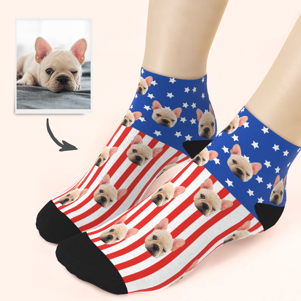 Custom National Flag Ankle Socks - PhotoBoxer