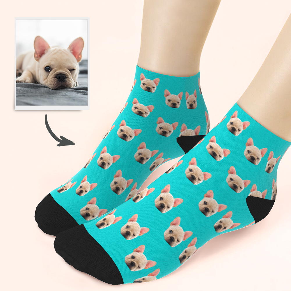 Custom Face Pet Ankle Socks - PhotoBoxer