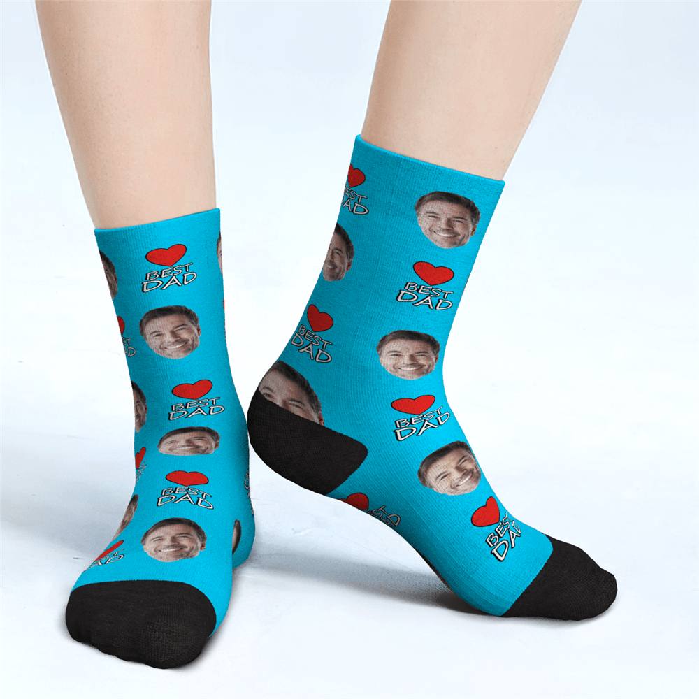 Custom Face Socks Best Dad Gifts For Dad - PhotoBoxer