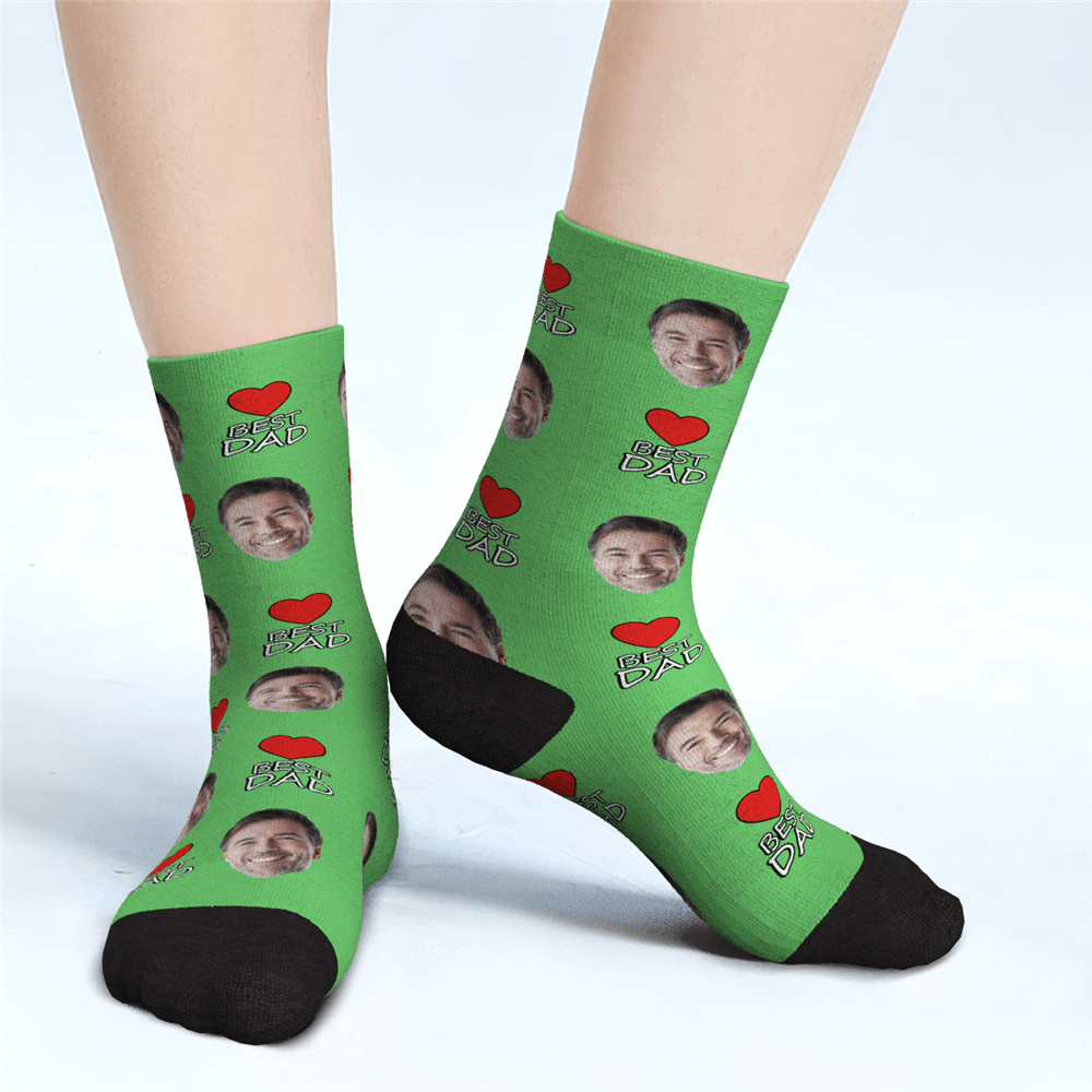 Custom Face Socks Best Dad Gifts For Dad - PhotoBoxer