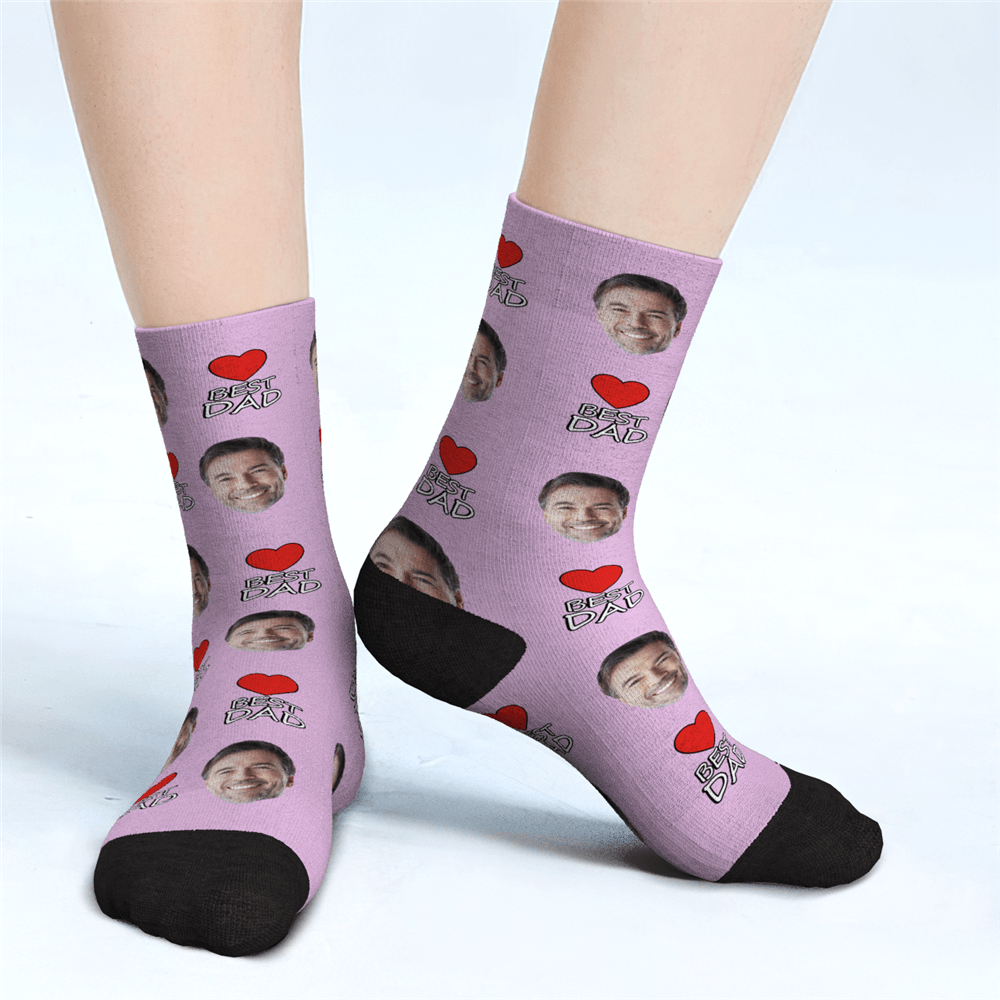 Custom Face Socks Best Dad Gifts For Dad - PhotoBoxer